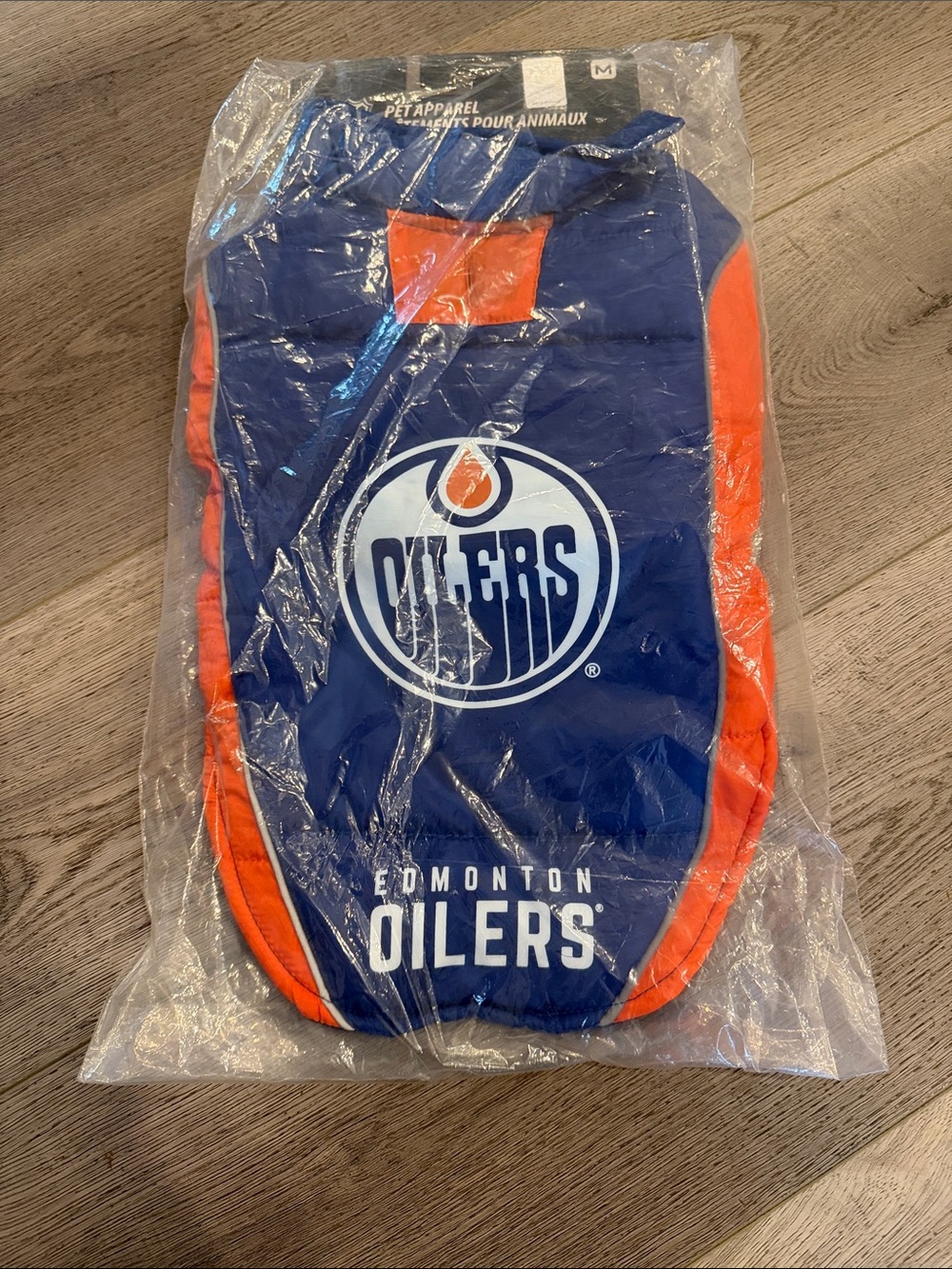 Edmonton Oilers Blue & Orange Dog Jacket (Brand new)